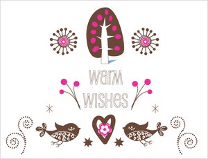 Image of warm wishes holiday cards