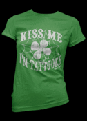Image of Kiss Me I'm Tattooed T-Shirt Style # 3026
