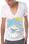 Image of White American Apparel V-Neck Dove Shirt