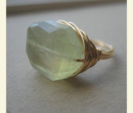 Image of Amy Burgess Jewelry Katie Ring in Prehnite & Gold