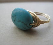 Image of Amy Burgess Jewelry Katie Ring in Turquoise & Gold