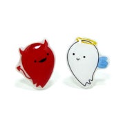 Image of Good vs. Evil Earrings - Sterling Silver Posts 