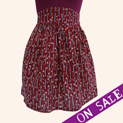 Image of Rusty Red Patterned Skirt