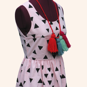 Image of Pink Triangle Print Dress