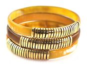 Image of Wide Ruma Horn Bangle Set