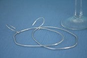 Image of Modern Egg Sterling Hoop Earrings