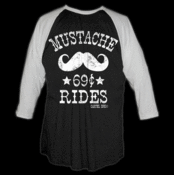 Image of Mustache Ride 69¢ 3/4 Sleeve Baseball Jersey
