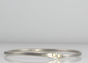 Image of  Two Rivet mixed metal Bangle