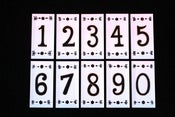 Image of Single Rectangular House Number - Unfamed - (R1)