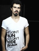 Image of YOU CAN'T RUN - WHITE V-NECK