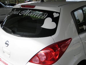 Image of 32" Just Married Decal