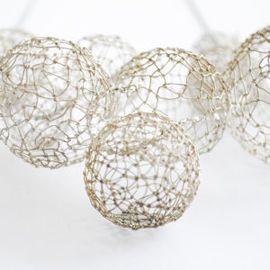 Image of silver bubble neckpiece