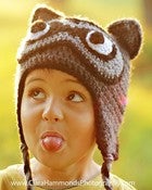 Image of Earflap Raccoon hat crochet pattern