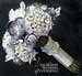 Image of MoonGlow Silver Brooch Wedding Bouquet