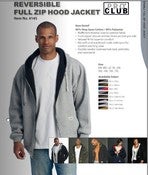 Image of PRO CLUB Reversible Full Zipper Hooded Jacket