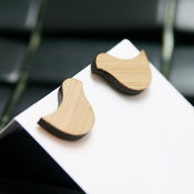 Image of Bamboo Birdy Stud Earrings