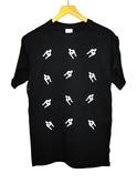 Image of SMUT logo all over print t-shirt
