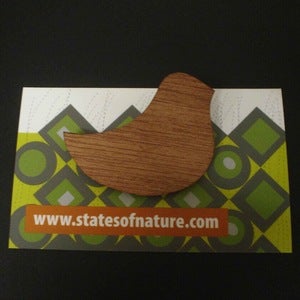 Image of Timber Birdy brooch 
