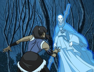 Image of Korra meets Aang