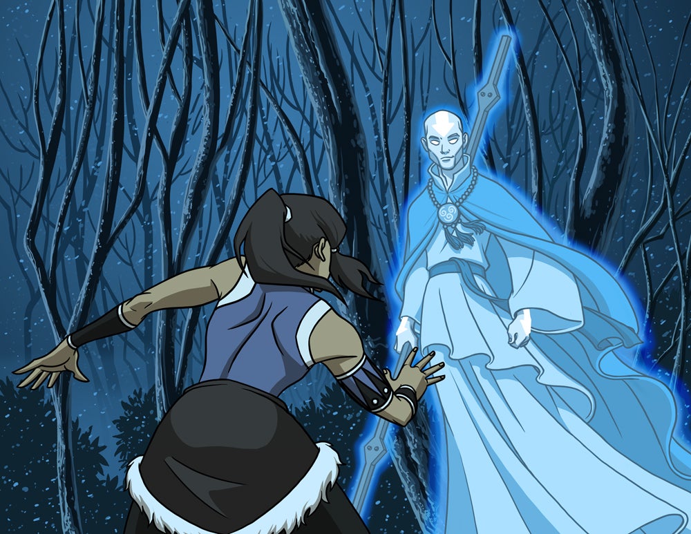 Image of Korra meets Aang