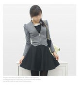 Image of Office Lady Schoo Girl Flared Circle Black Skirt