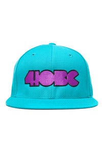 Image of 410 BC LOGO teal fitted cap