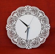 Image of Doily Clock - White or Maple