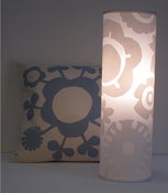 Image of Tall Tube Light Big Flower in White