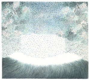 Image of Rainy Day in A Nearby Forest -print