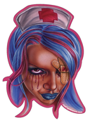 Image of "Bloody Nurse" Sticker by Joe Capobianco