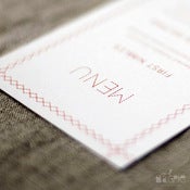 Image of Swedish Cross Stitch Wedding Menu