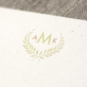 Image of Laurel Leaf Wedding Monogram