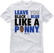 Image of Yote City "Penny Scuffle" White Tee "Zoom Rookies"