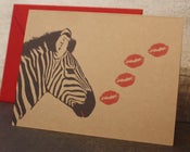 Image of Zebra Kiss note cards