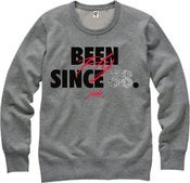 Image of Yote City "Been Fly" Gray Crew "Black Cement 3s"