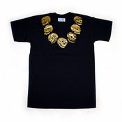 Image of Skull Necklace tee - black with gold print.