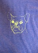 Image of tri-orchid kids size 10 french bulldog t-shirt 