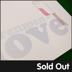 Image of 'renmen = love' Embroidered artwork by Peter Crawley