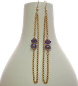 Image of Asymmetrical Amethyst earrings