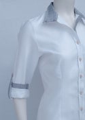 Image of White Twill / Silver Houndstooth LIMITED EDITION - only 7 left