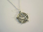 Image of PENTAGRAM Dark Silver Necklace 