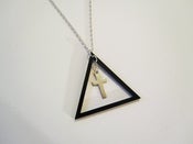 Image of TRIANGLE & CROSS Black OCCULT Necklace