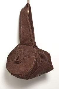 Image of Distressed Leather Mini Pouch Purse