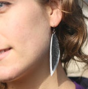Image of Oak - Recycled Bike tube earrings
