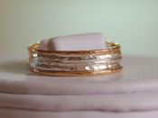 Image of Set of 5- 14k gold filled and sterling silver stack/stacking/stackable/band rings sizes- 4,5,6,7,8,9