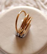 Image of Set of 3 -14k gold filled hand hammered skinny stackable/stacking rings (wedding band