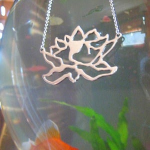 Image of Sterling Silver Lotus Flower Necklace