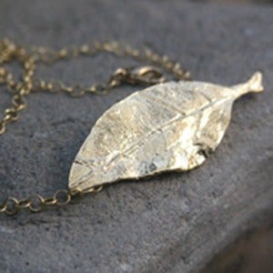 Image of 18K Gold Vermeil Leaf Necklace