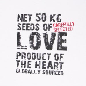 Image of Handmade tea towel – love message 