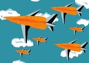 Image of 'Carrot Planes' A3 Colour Print